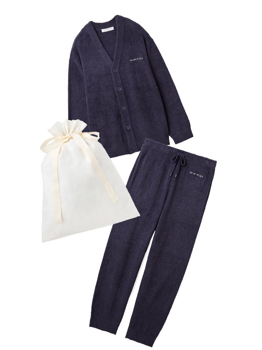 GELATO PIQUE HOMME「【ラッピング済み】【IFMC.】【HOMME】スムーズィーカーディガン&ロングパンツSET」|ルームウェア|NVY