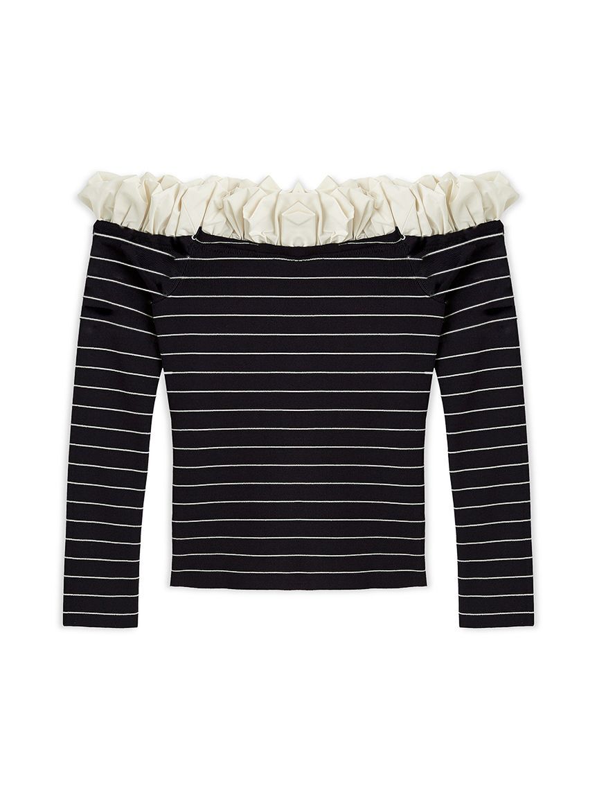 SNIDEL「バルーンフリルニットプルオーバー」|ニット・セーター|