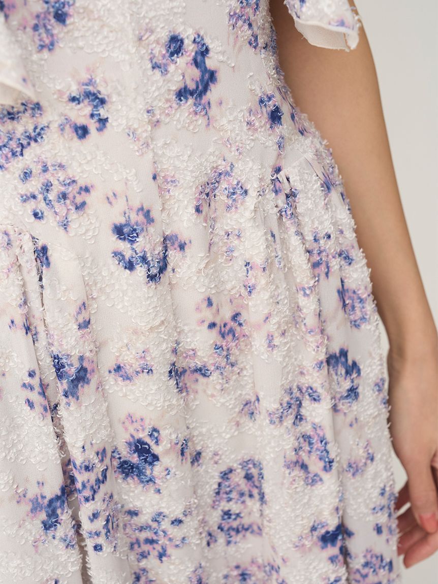 SNIDEL「リボンジャガードワンピース」|ワンピース|