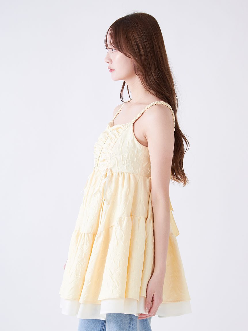 SNIDEL「【Chacott】コラボジャガードミニワンピース」|ワンピース|