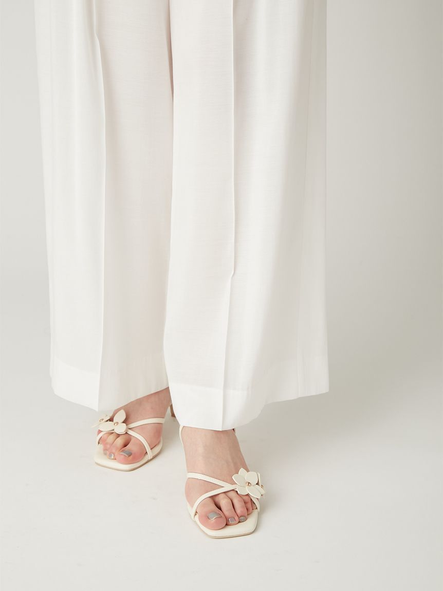 FRAY I.D「セミシアーハイウエストパンツ／ウォッシャブル」|チノ|