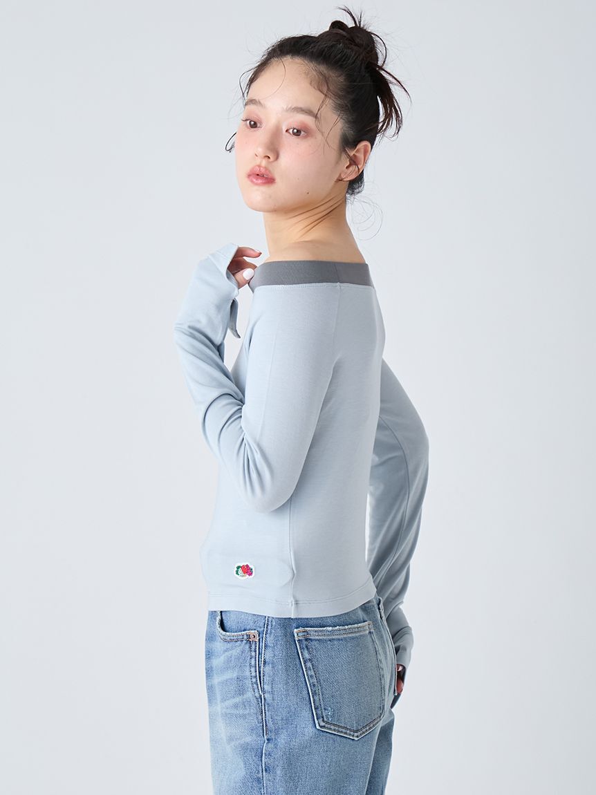 LILY BROWN Lingerie「【LILY BROWN Lingerie&times;FRUIT OF THE LOOM】2wayオフショルダートップス」|Tシャツ・カットソー|