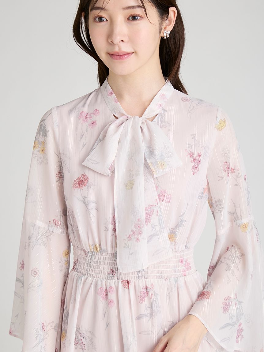 CELFORD「フラワープリントボウタイワンピース」|ワンピース|