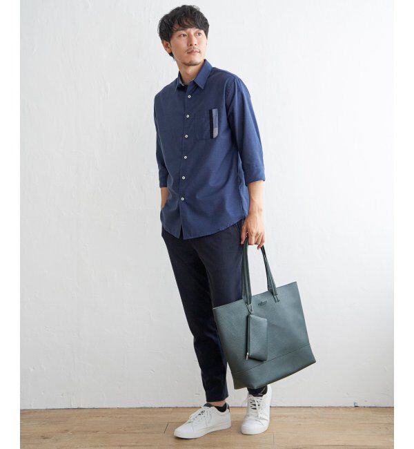 ikka「７ブリネンコンキリカエポケットＳＨ」|シャツ・ブラウス|