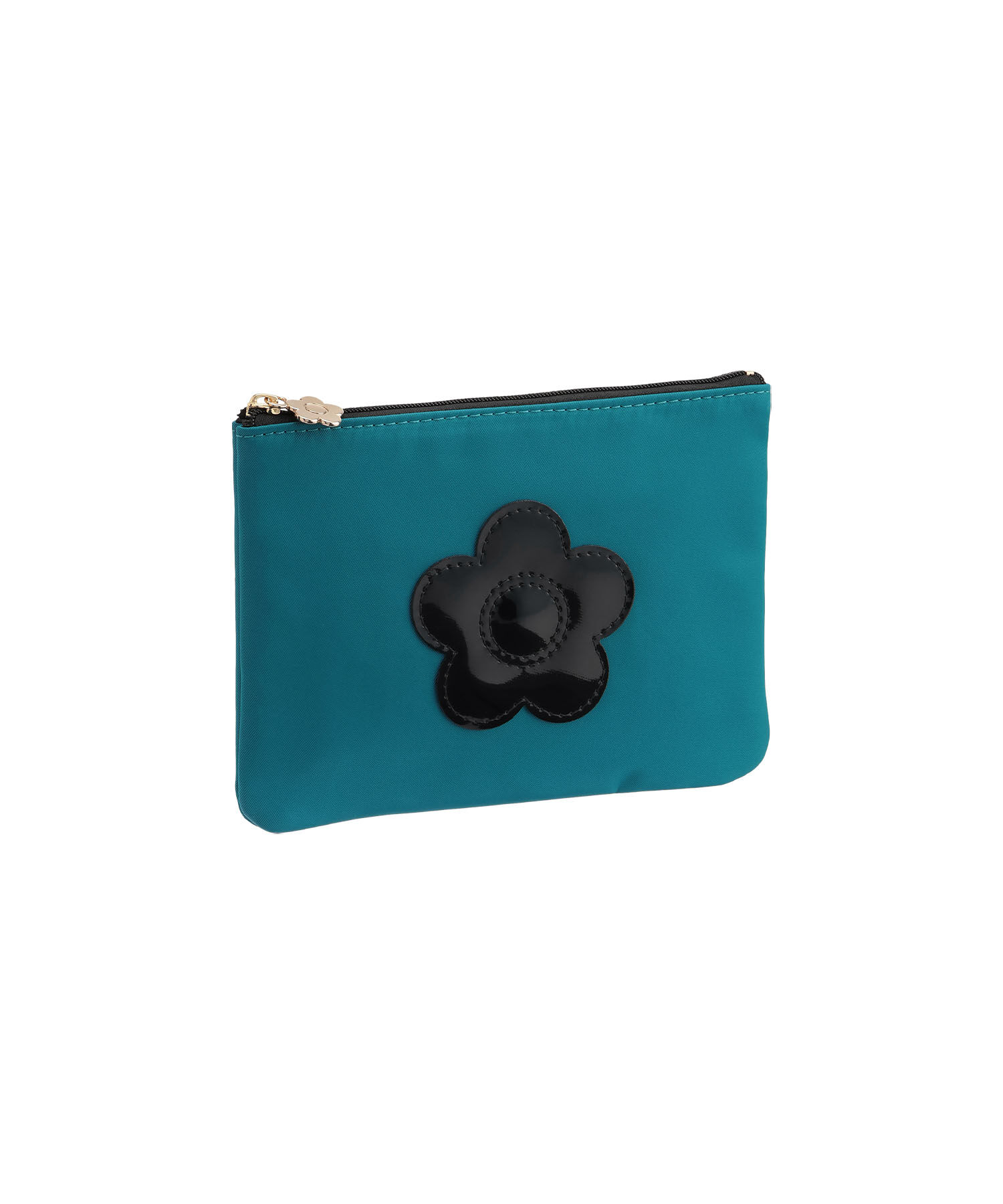 MARY QUANT「ナイロンエナメルデイジー フラットポーチミニ」|ポーチ|ブルー