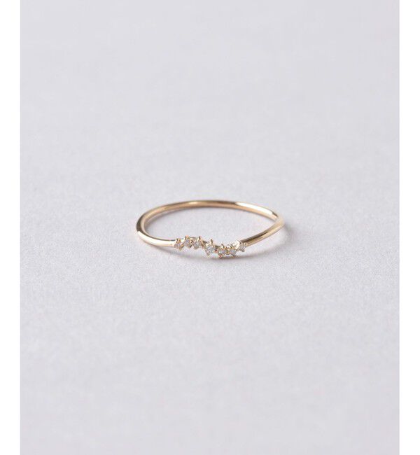 Jouete「K10YG レイヤー ダイヤモンド リング」|リング|イエローゴールド