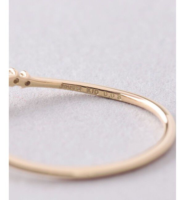 Jouete「K10YG レイヤー ダイヤモンド リング」|リング|