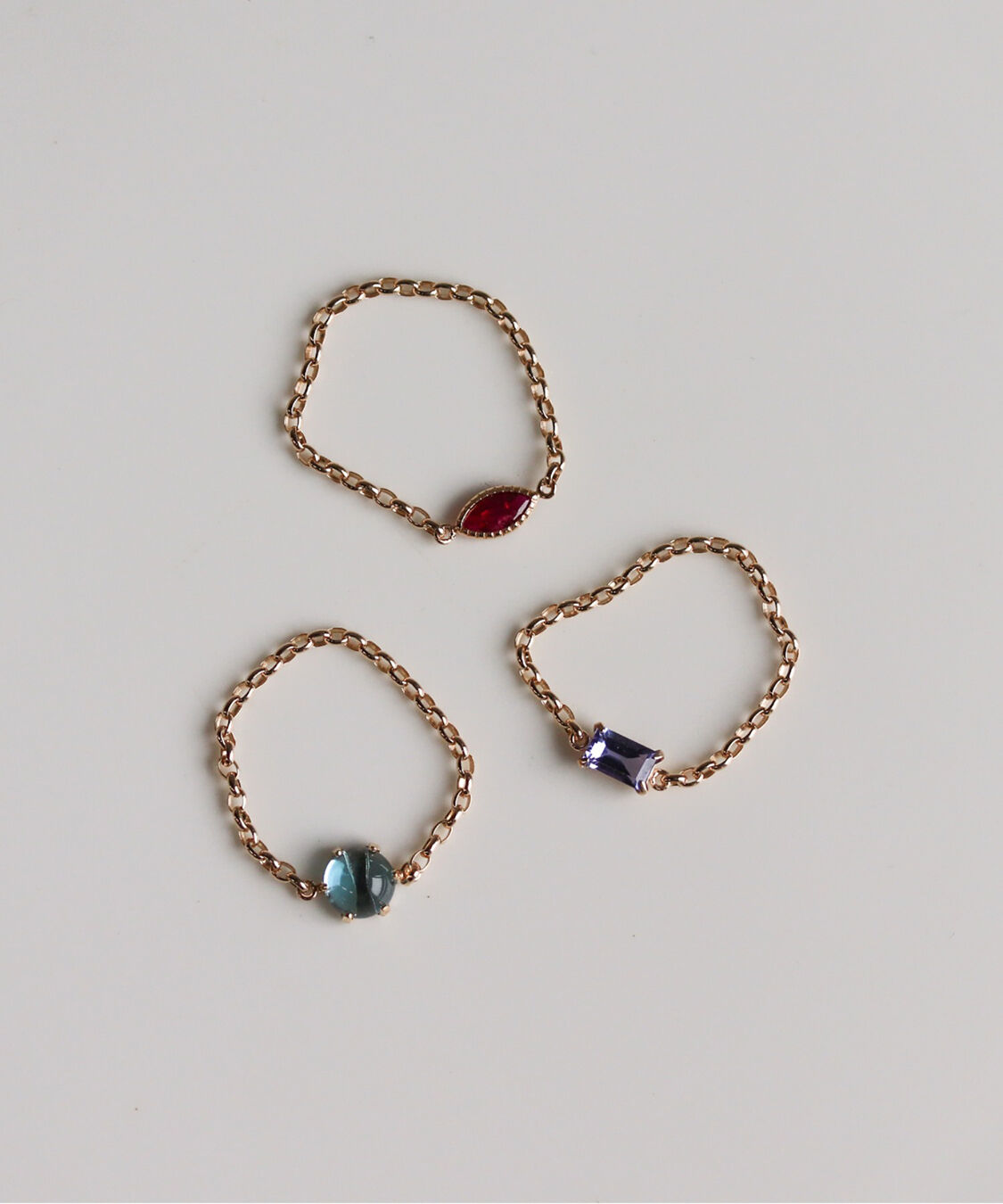  「ルビー  チェーンリング | K10YG〈Web限定〉」|リング|