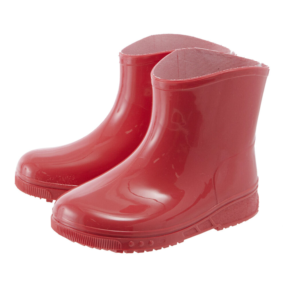 BACKYARD FAMILY「レインブーツ キッズ おしゃれ 通販 ショート 女の子 男の子 男女兼用 履きやすい 園児 キッズ」|レインシューズ|レッド1