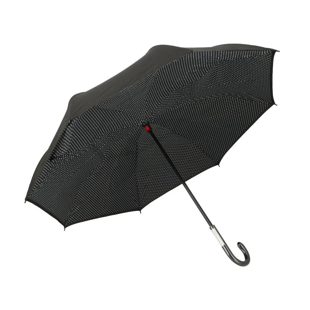 BACKYARD FAMILY「逆さ傘 傘 60cm 通販 レディース メンズ 逆さま傘 長傘 軽量 グラスファイバー骨 大きい」|傘|ブラック2