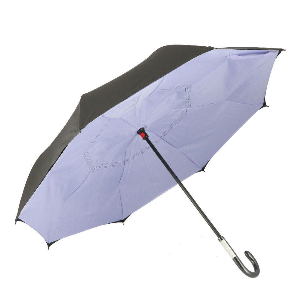 BACKYARD FAMILY「逆さ傘 傘 60cm 通販 レディース メンズ 逆さま傘 長傘 軽量 グラスファイバー骨 大きい」|傘|パープル1