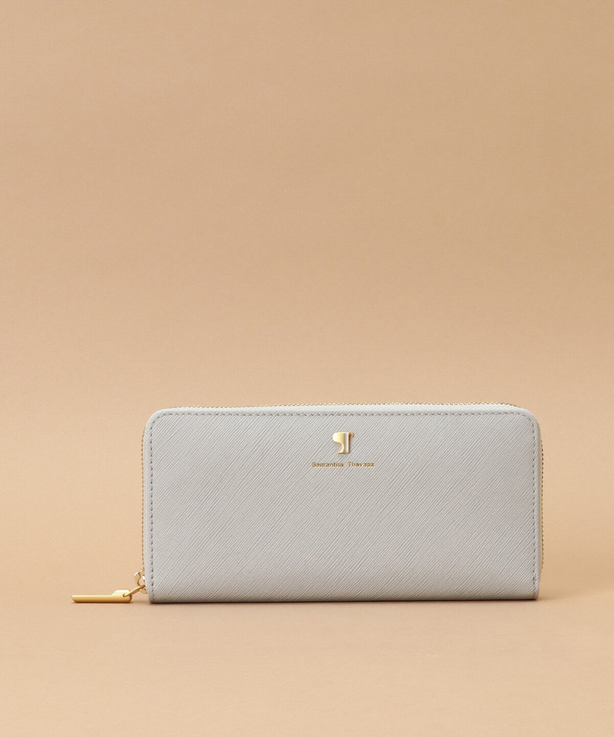 Samantha Thavasa「Pomme d'espoir ポムディスポワール バイカラーラウンドジップ長財布」|財布|ライトグレー