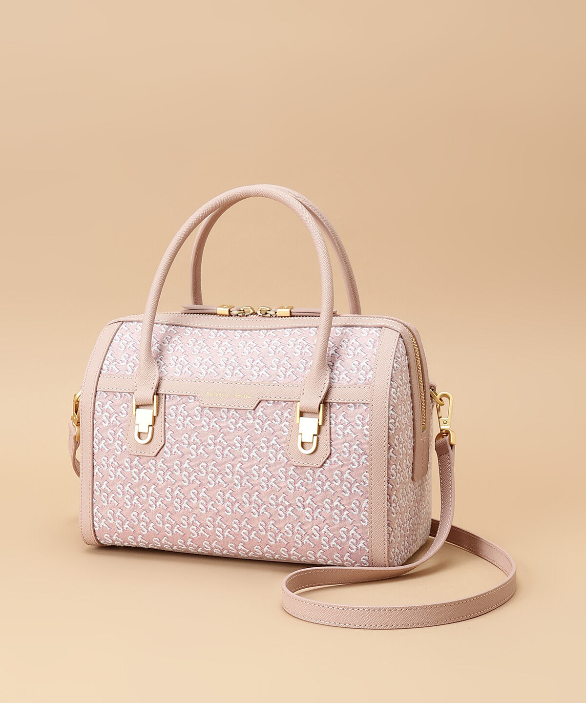 Samantha Thavasa「ST Jacquard シルエット ボストンバッグ」|ボストンバッグ|