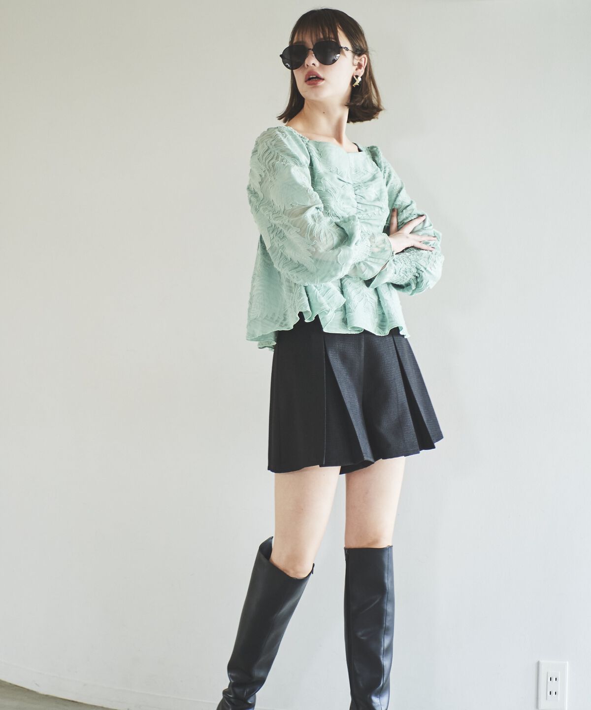 アンドクチュール「オパールシアーブラウス」|シャツ・ブラウス|