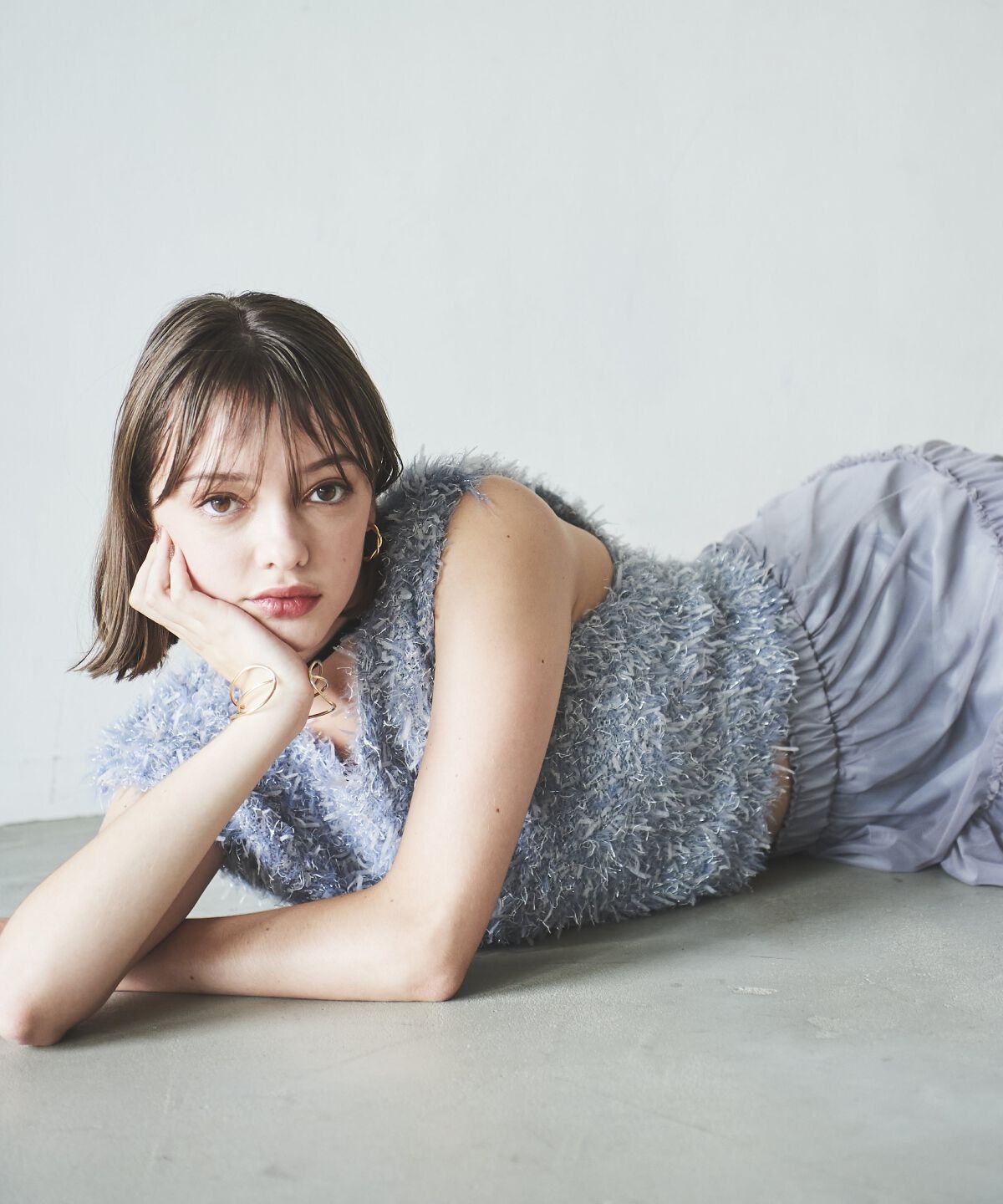 アンドクチュール「ふわニットノースリラメプルオーバー」|ニット・セーター|