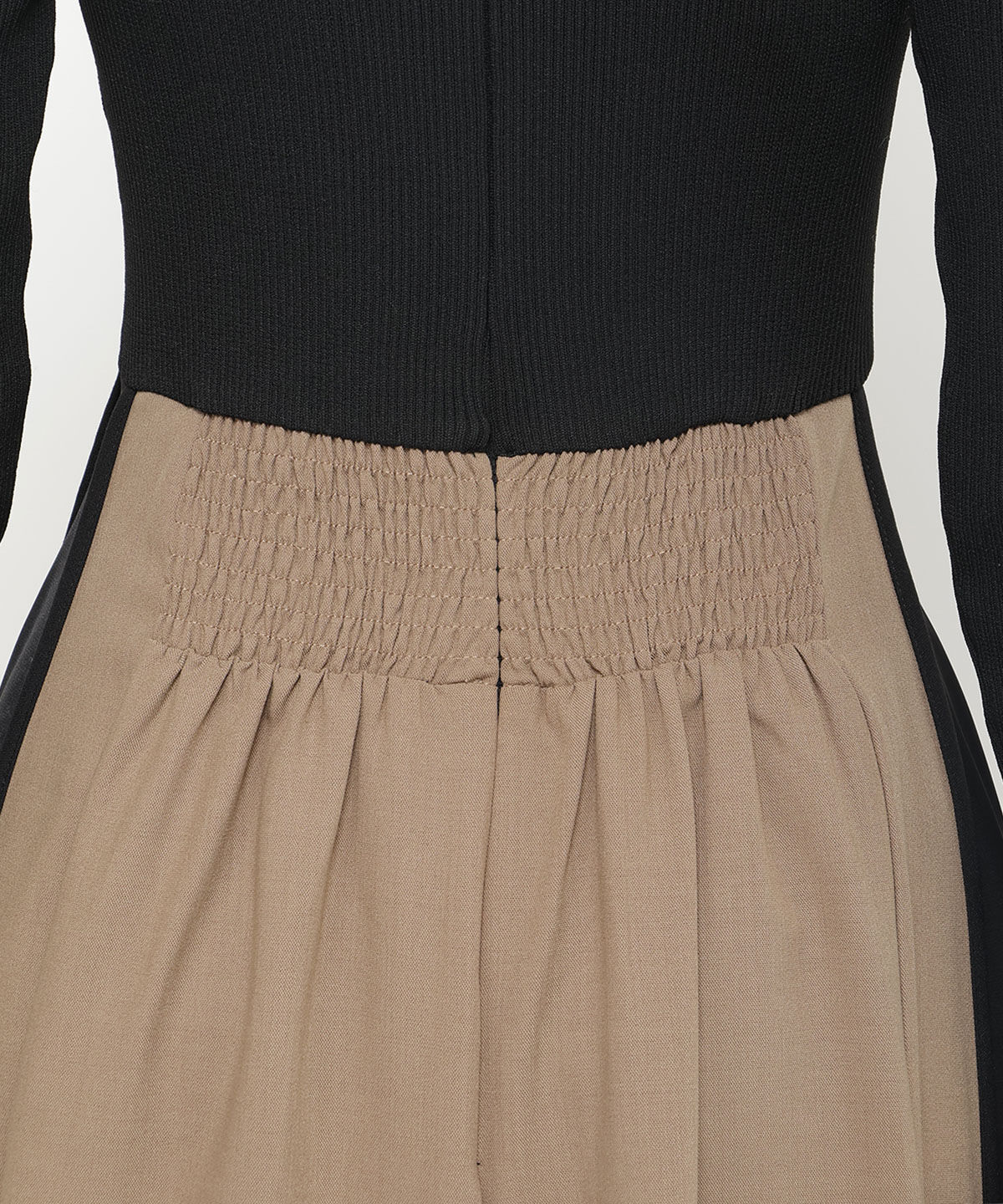 アンドクチュール「配色ドッキングワンピース」|ワンピース|