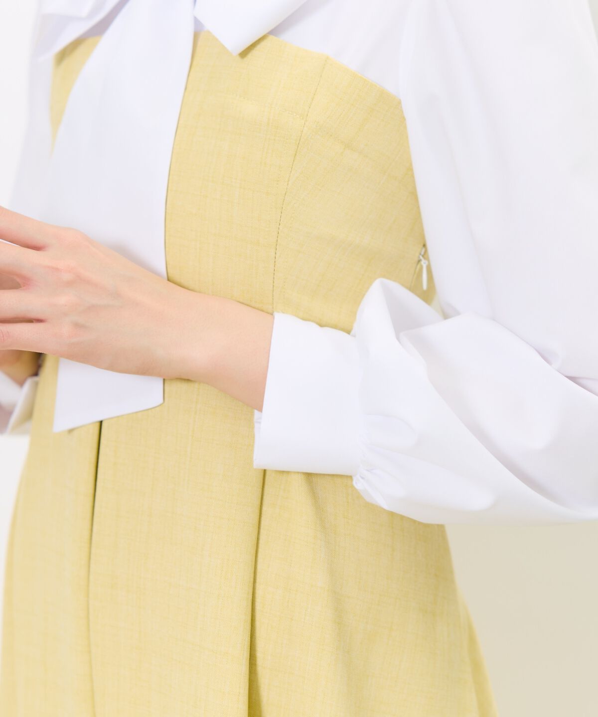 アンドクチュール「ヨーク切替リボンタイワンピース」|ワンピース|