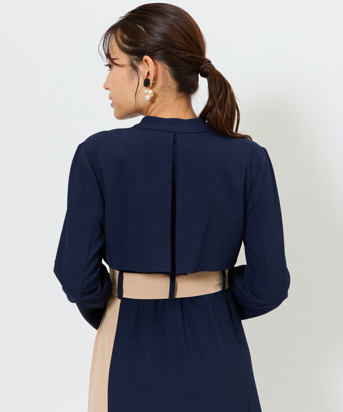 アンドクチュール「バイカラーカシュクールワンピース」|ワンピース|