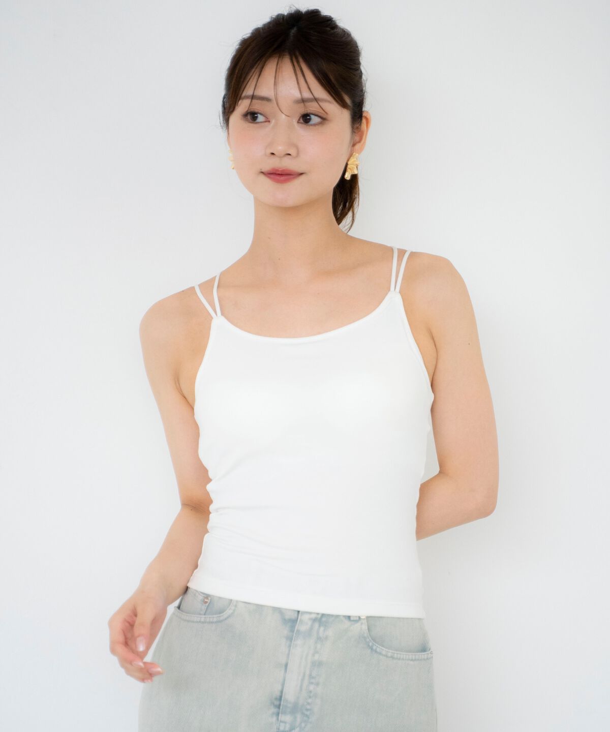 アンドクチュール「バッククロスキャミソール」|キャミソール|