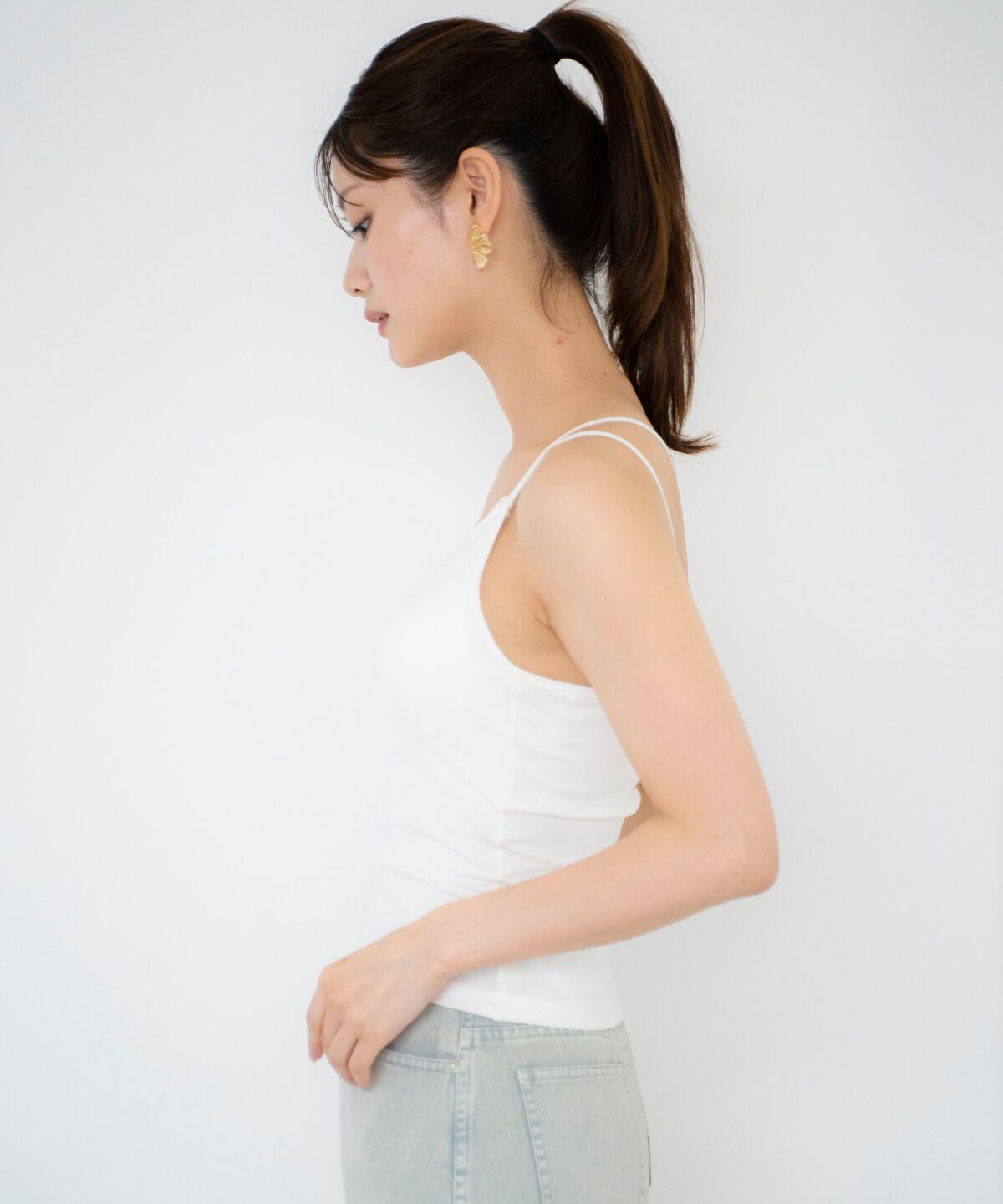 アンドクチュール「バッククロスキャミソール」|キャミソール|