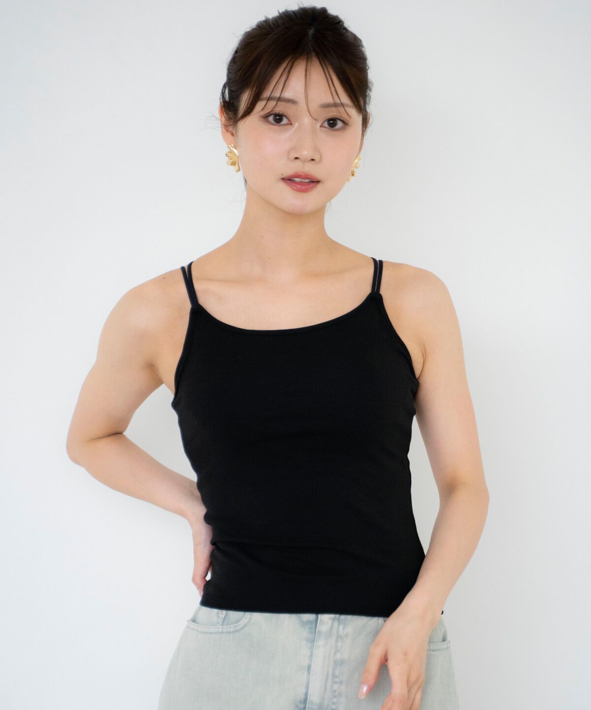 アンドクチュール「バッククロスキャミソール」|キャミソール|