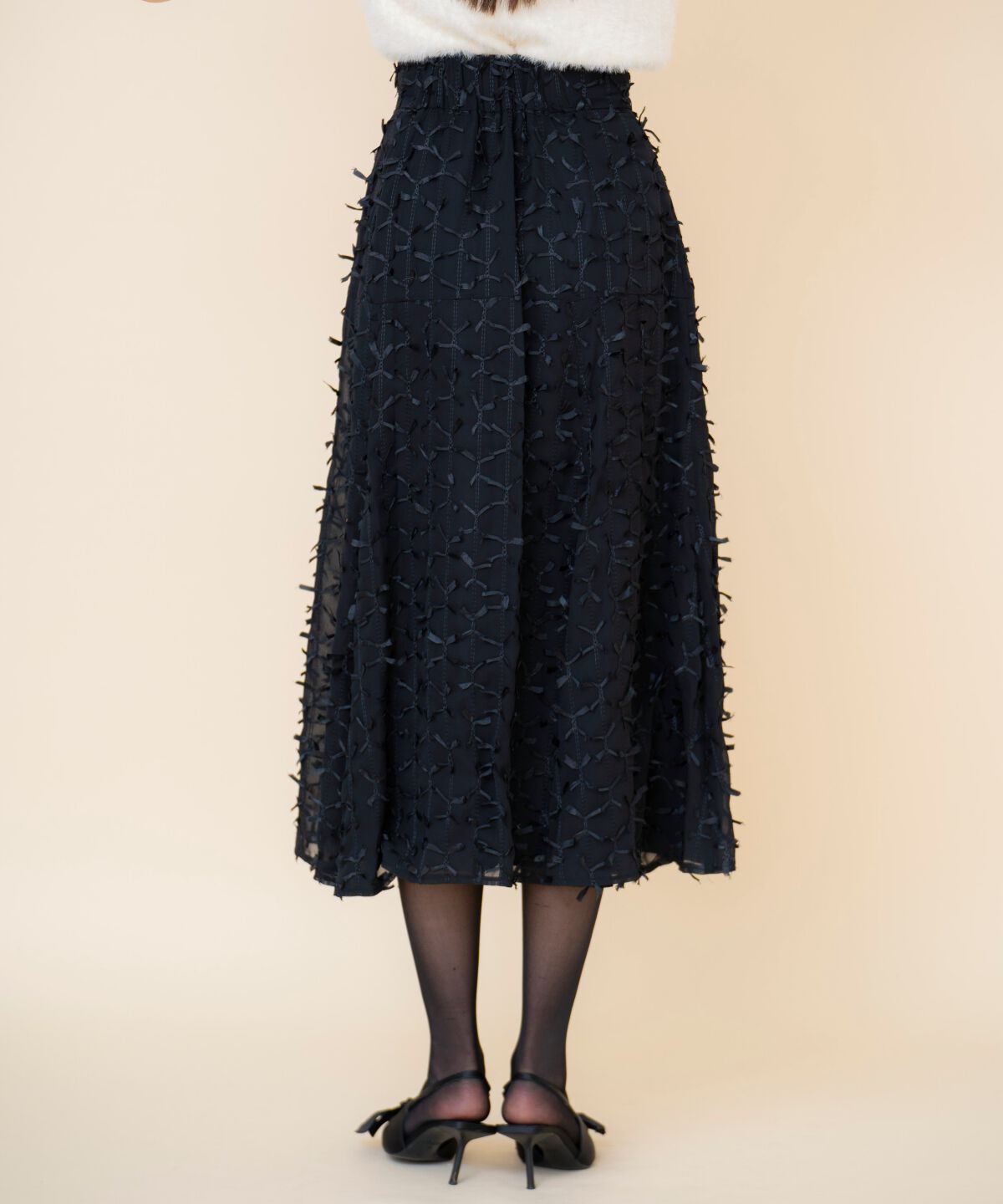 REDYAZEL「リボンモチーフフレアスカート」|フレア|