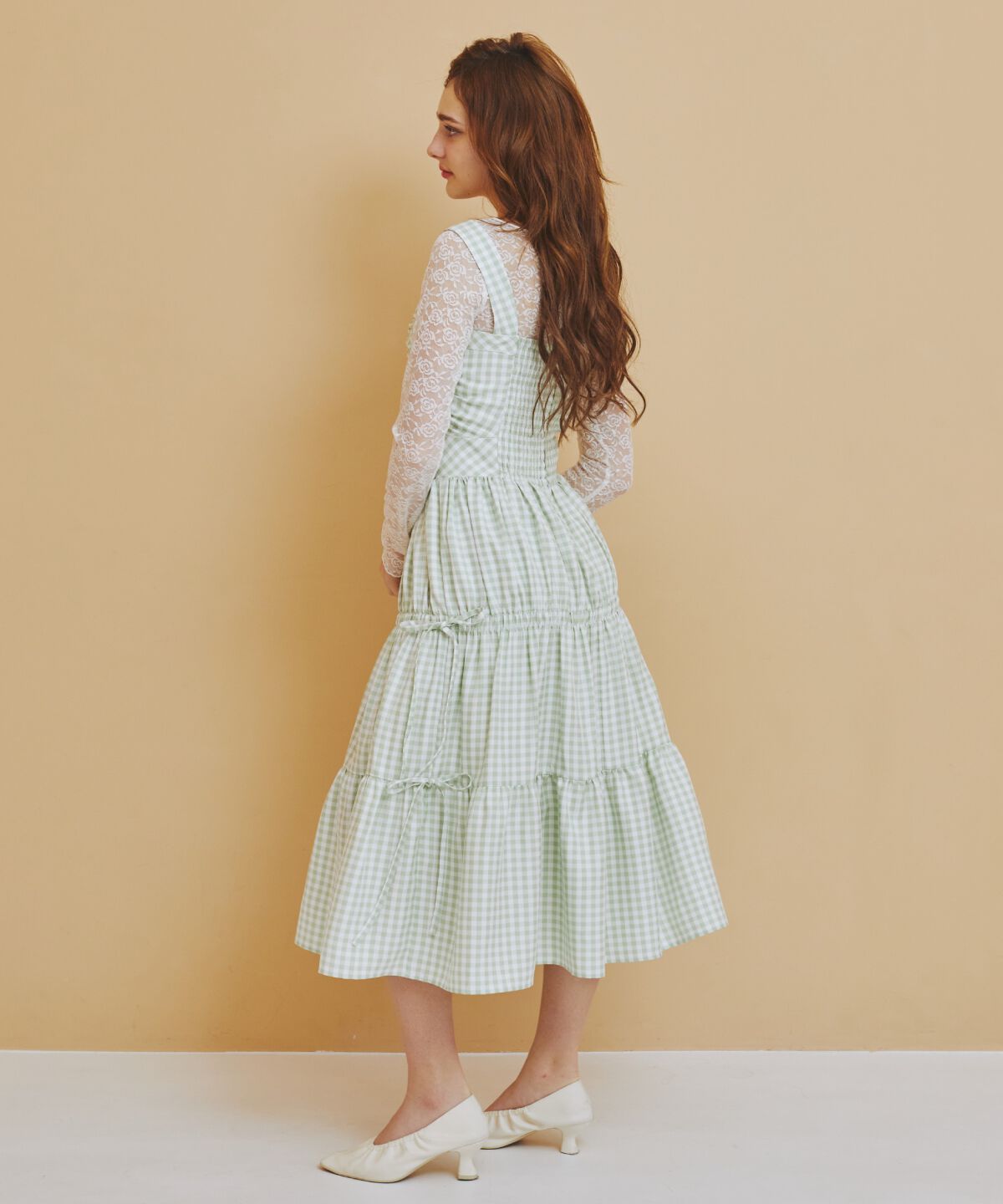 REDYAZEL「シャーリングティアードキャミワンピース」|ワンピース|