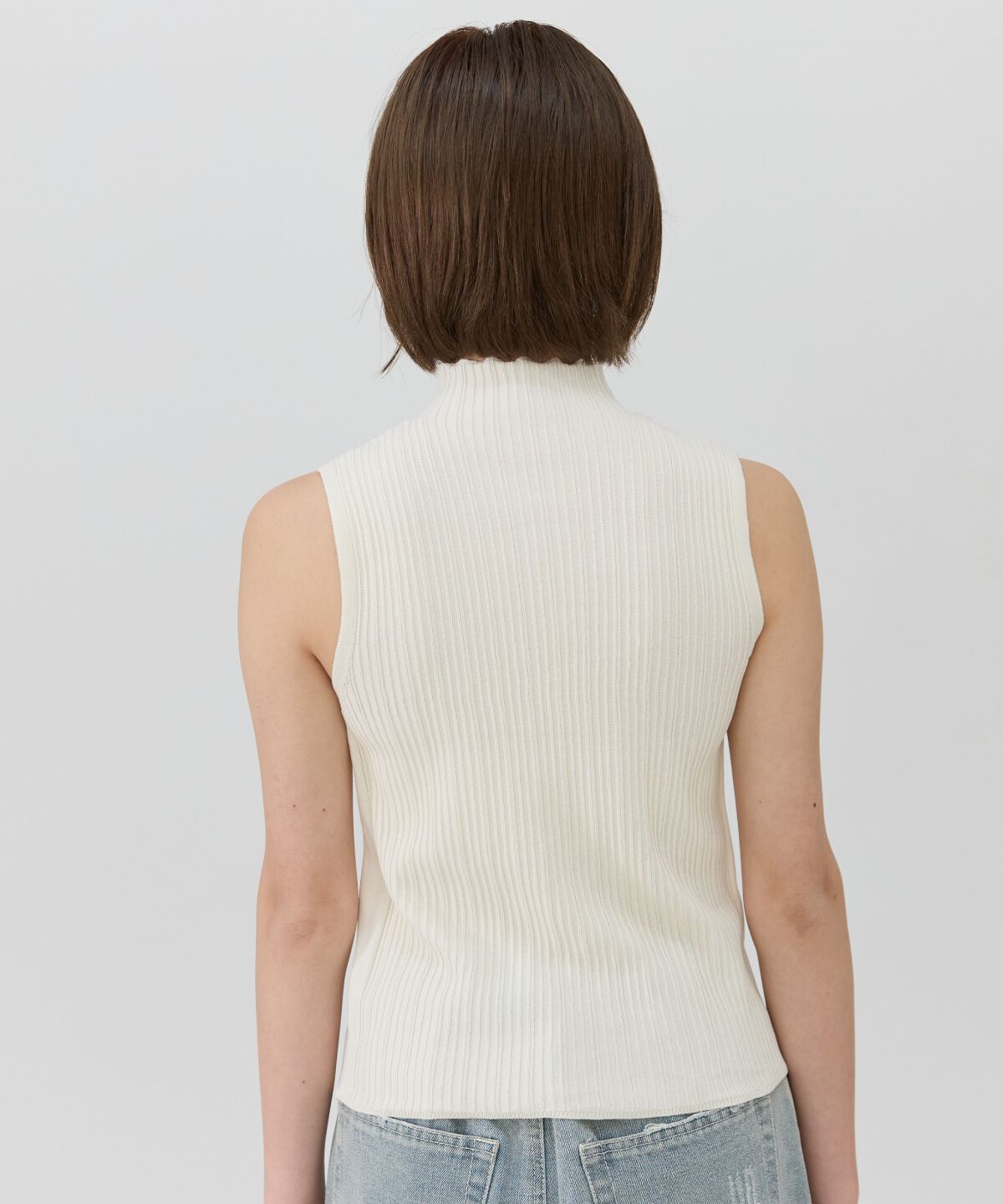 REDYAZEL「ハート刺繍ノースリーブリブニット」|ニット・セーター|