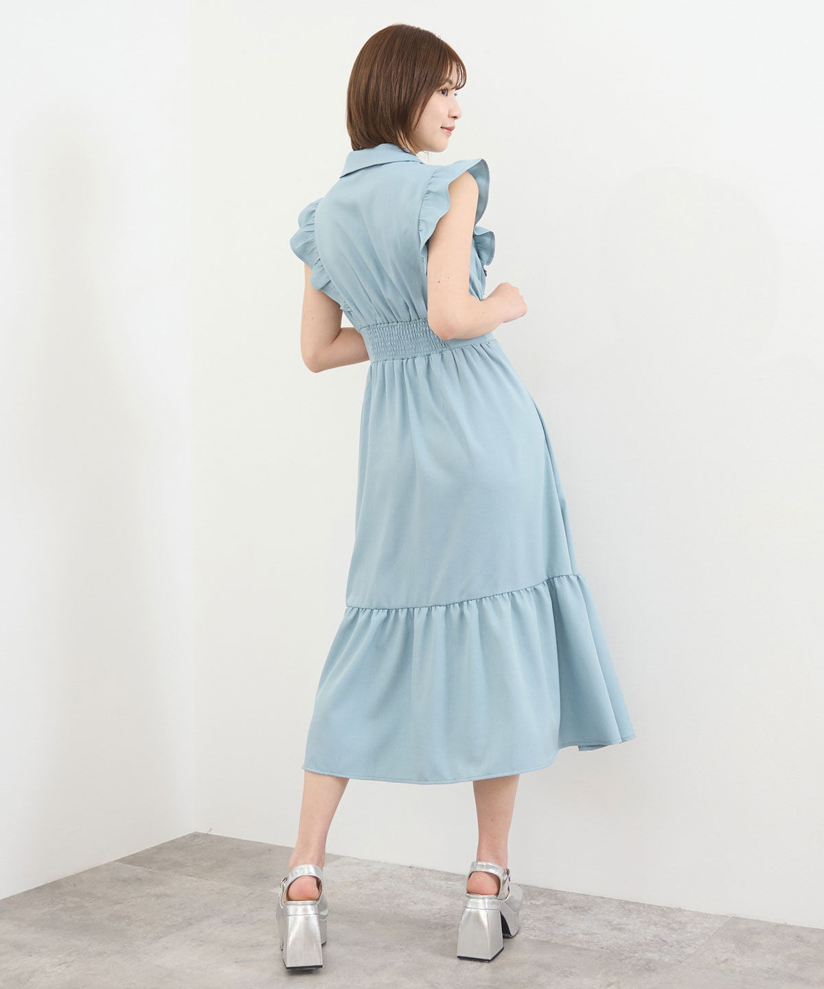 REDYAZEL「フロントZIPティアードワンピース」|ワンピース|