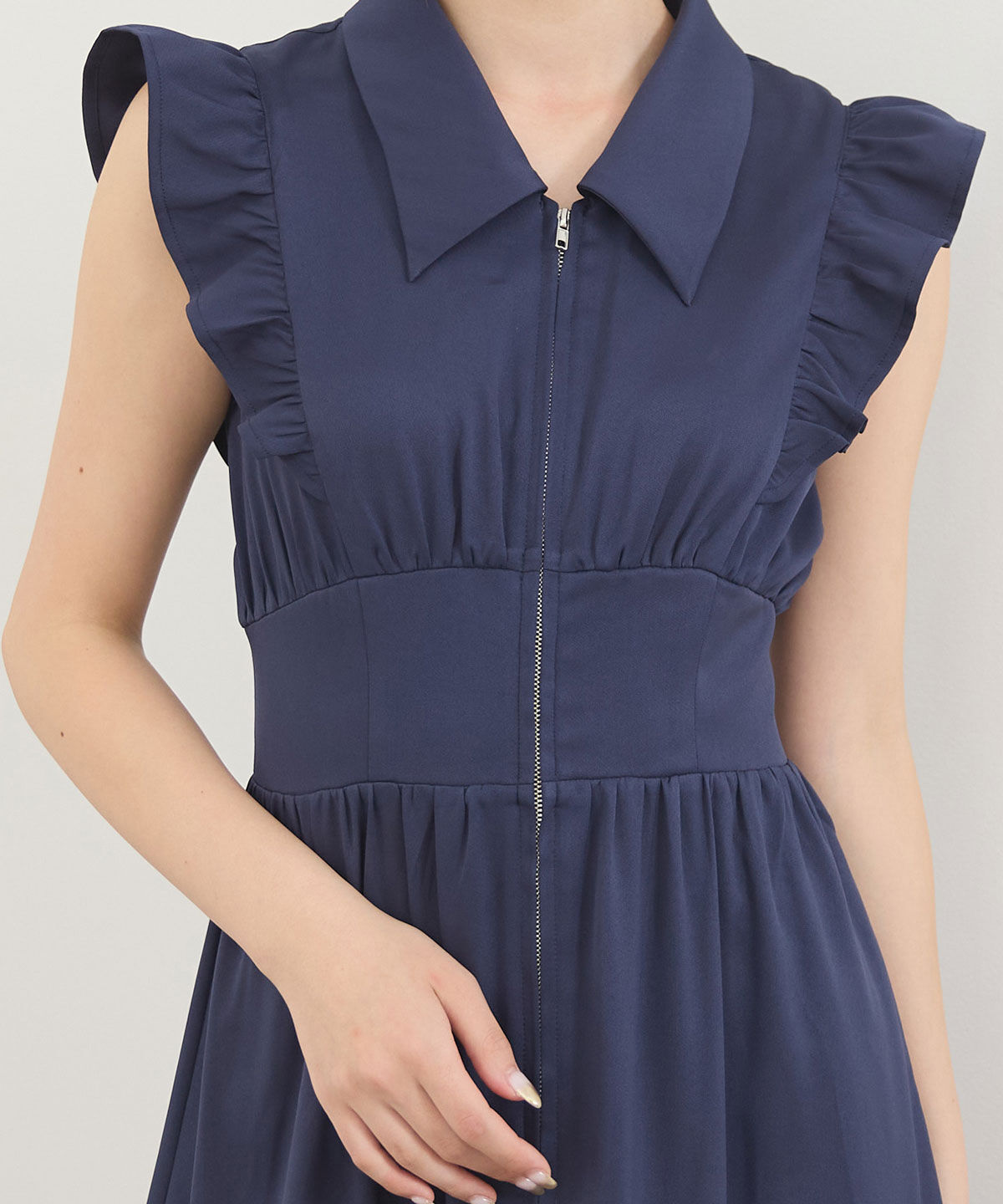 REDYAZEL「フロントZIPティアードワンピース」|ワンピース|