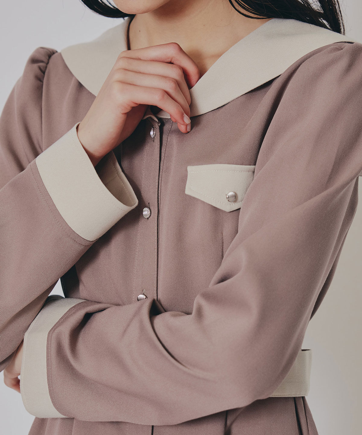 REDYAZEL「BIGセーラーカラーロングワンピース」|ワンピース|