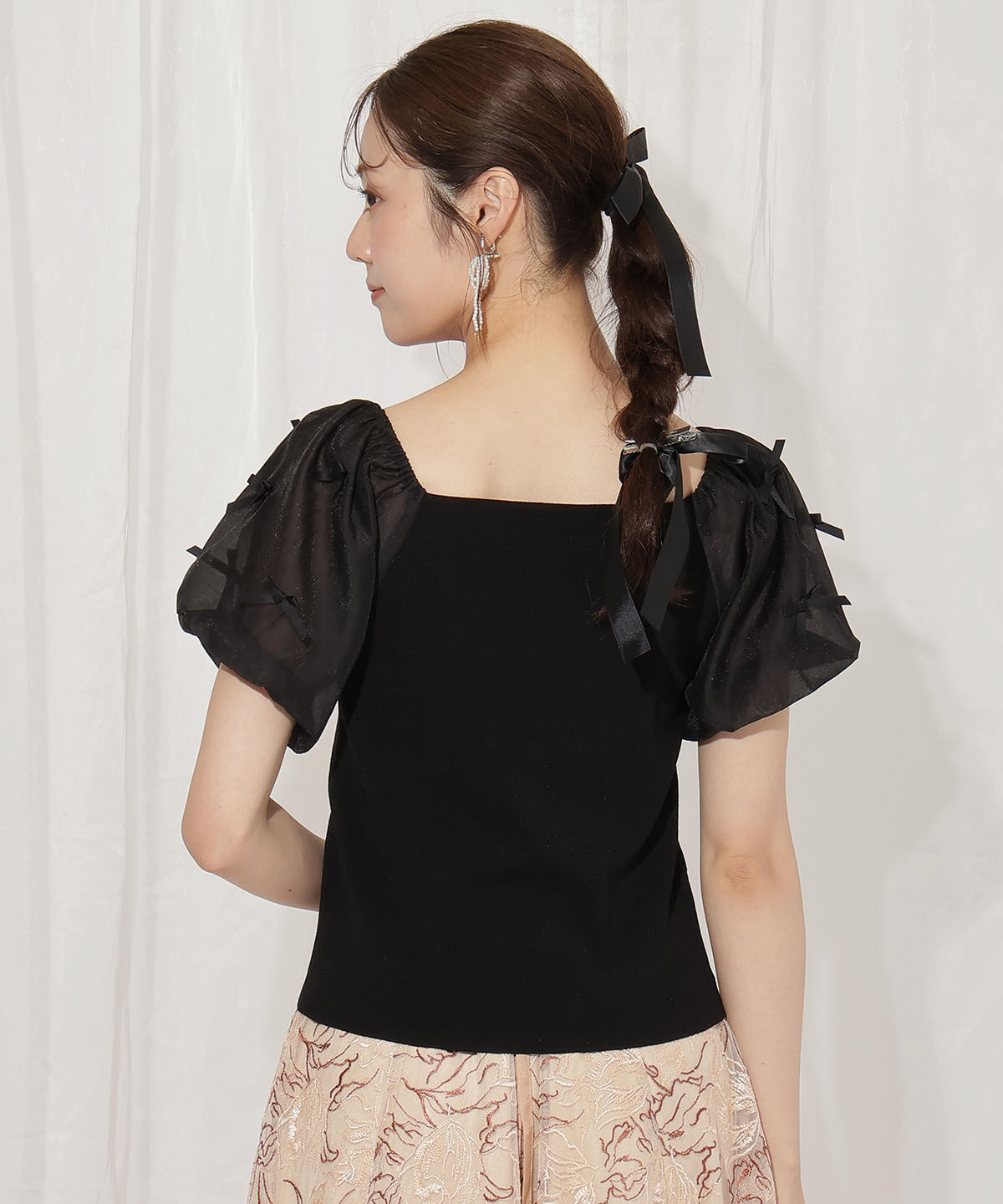 WILLSELECTION「ハートネックミニリボンニット」|ニット・セーター|