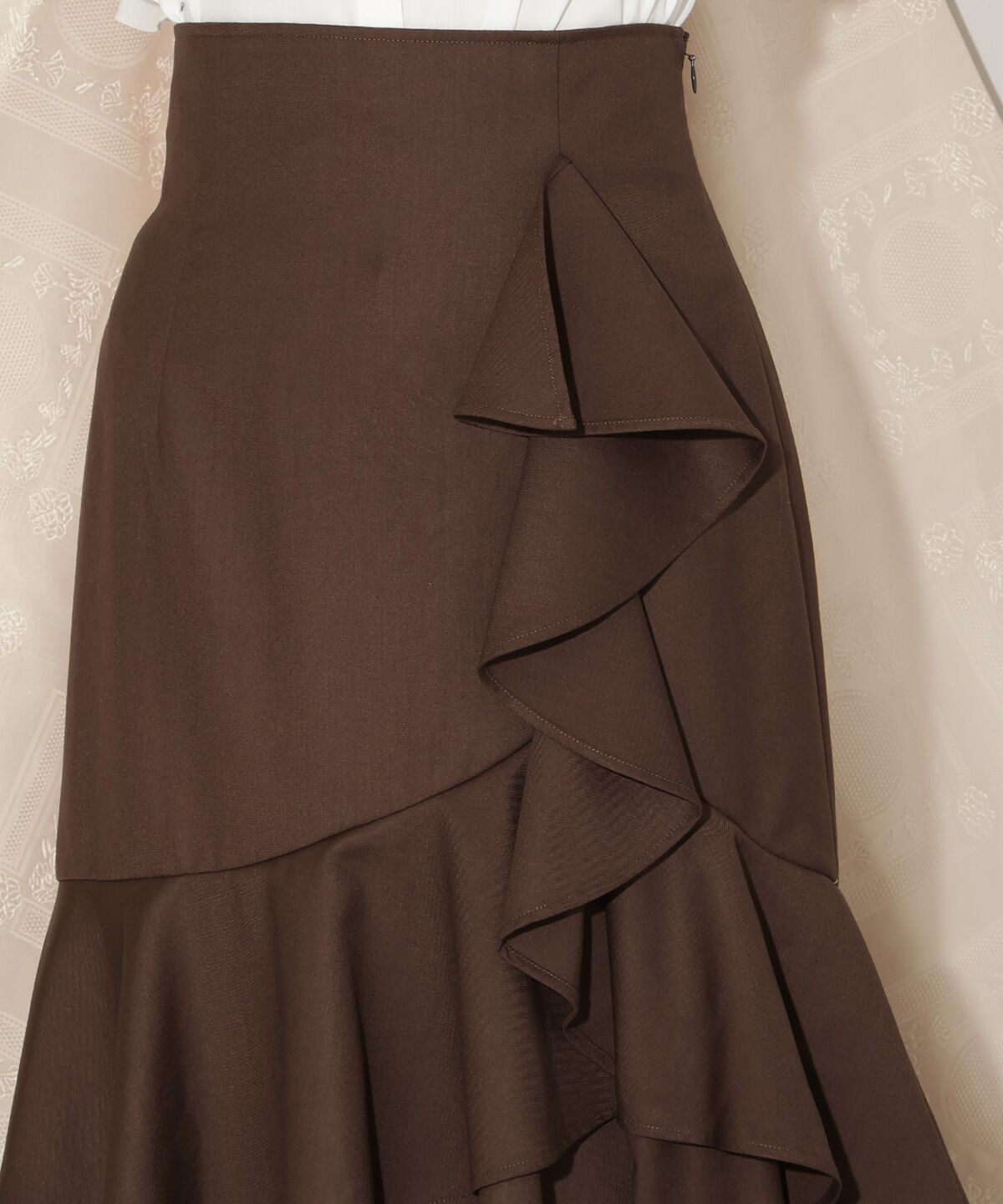 WILLSELECTION「ラッフルティアードヘムスカート」|タイト|