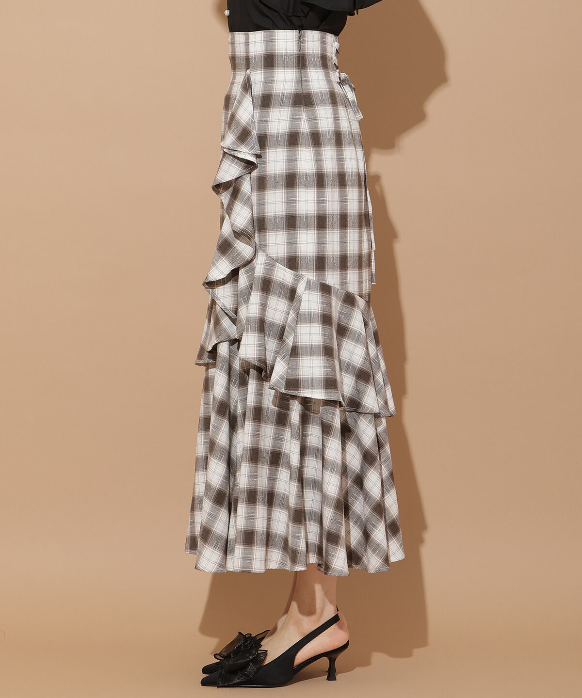 WILLSELECTION「ラッフルティアードヘムスカート」|タイト|