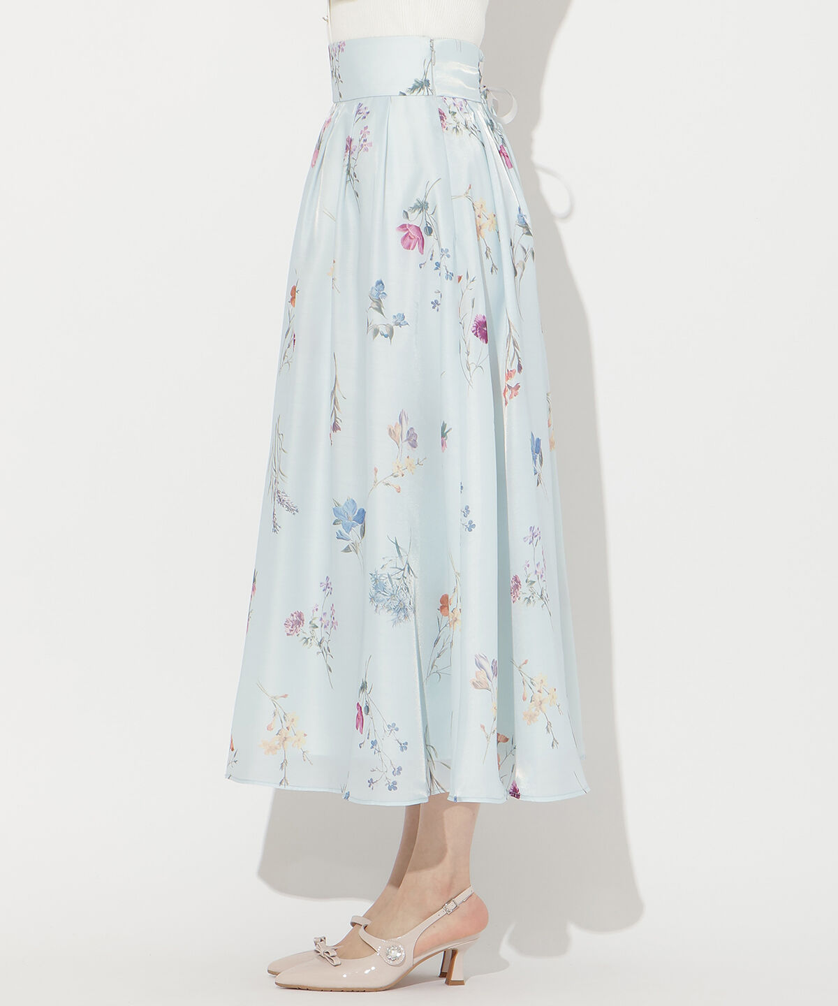 WILLSELECTION「ボタニカルフラワーシアータックスカート」|フレア|