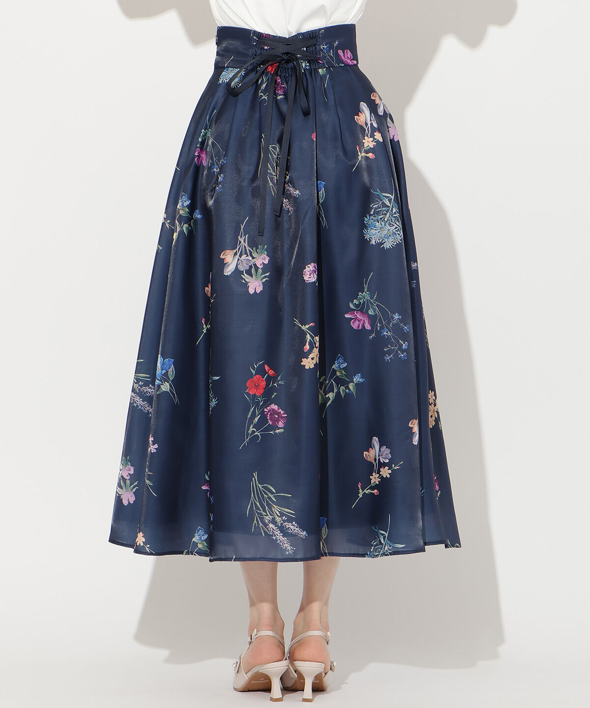 WILLSELECTION「ボタニカルフラワーシアータックスカート」|フレア|