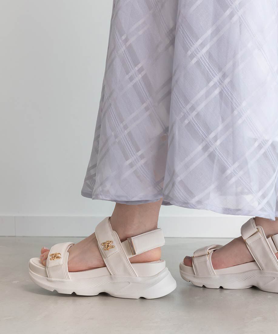  「モノグラムデザインスポーツサンダル」|サンダル|