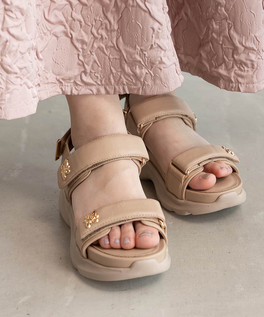  「モノグラムデザインスポーツサンダル」|サンダル|