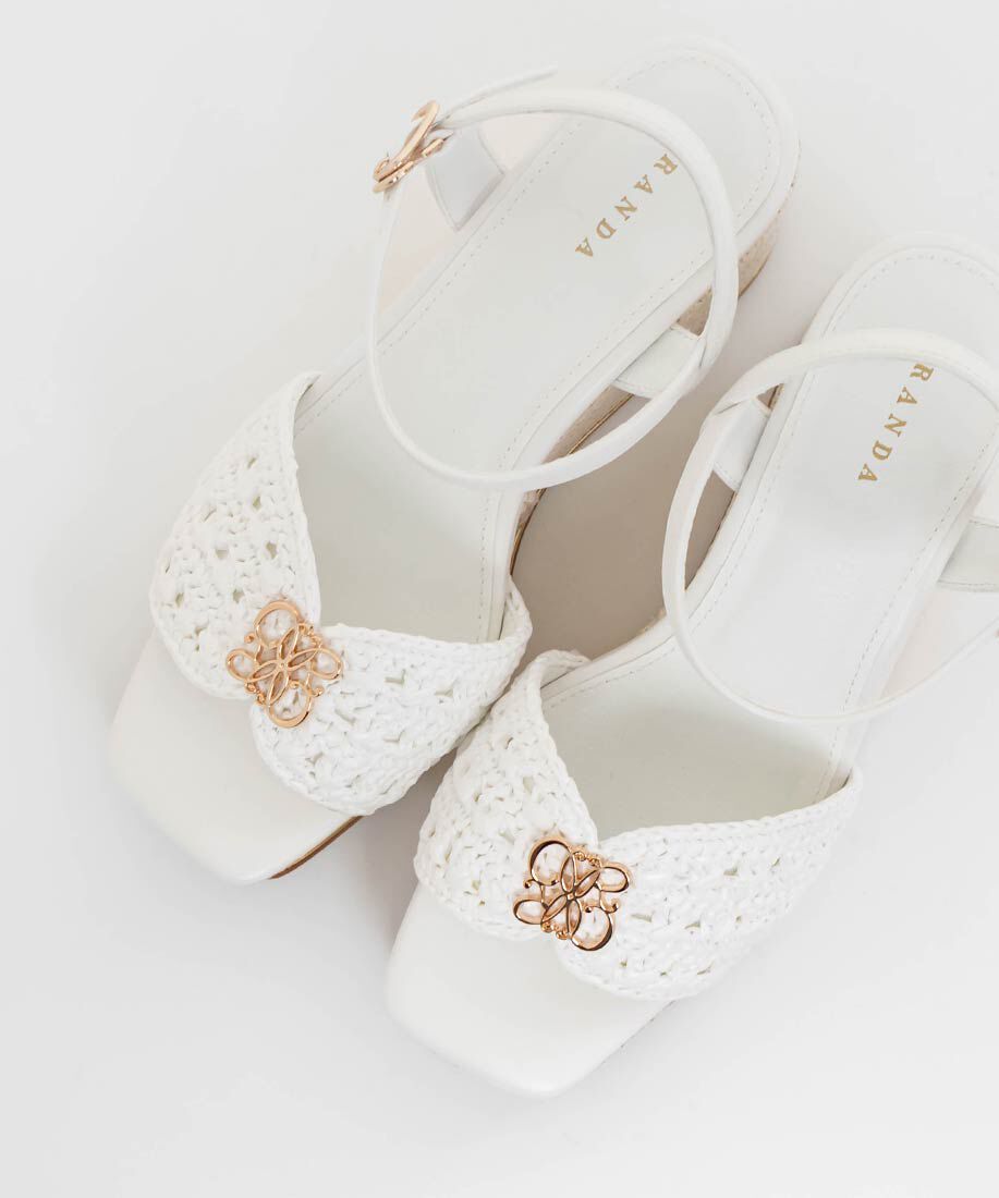  「モノグラムパーツウェッジソールサンダル」|サンダル|