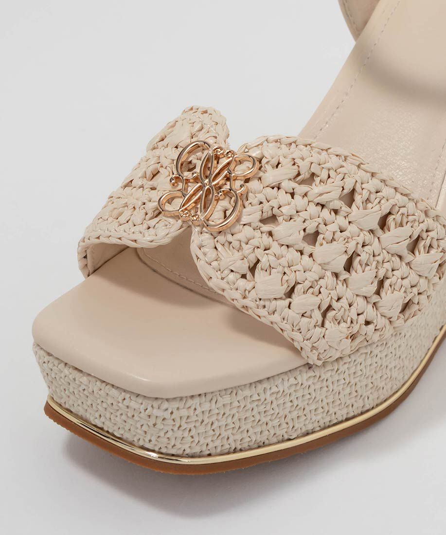  「モノグラムパーツウェッジソールサンダル」|サンダル|