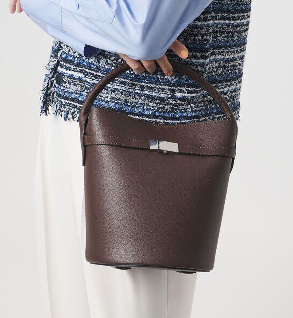 UNITED ARROWS「スクエアメタル バケットバッグ」|トートバッグ|MD.BROWN