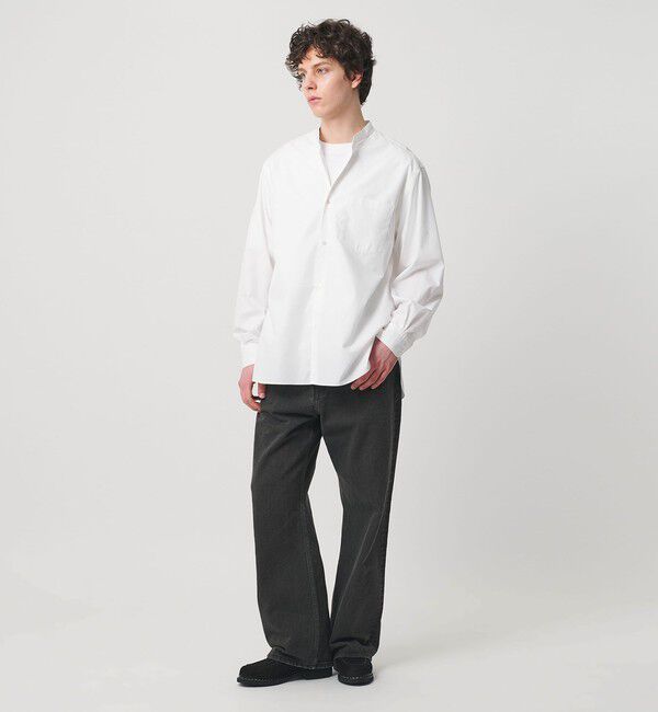 UNITED ARROWS「カリビアーナミルズ ポプリン バンドカラーシャツ」|シャツ・ブラウス|