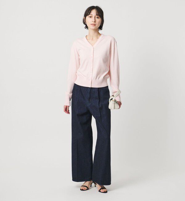 UNITED ARROWS「デニム タック ワイドパンツ」|デニム|