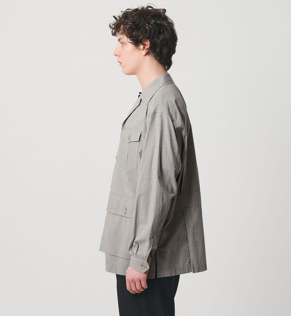 UNITED ARROWS「ギザコットン コードレーン サファリジャケット」|ミリタリージャケット|