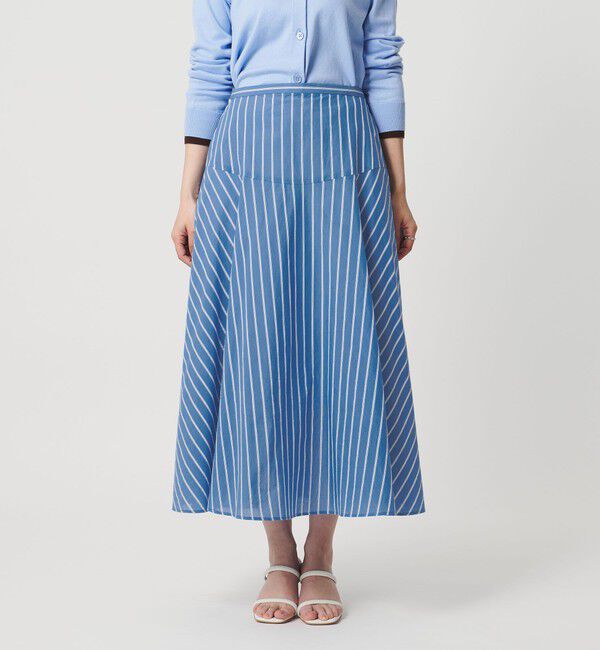 UNITED ARROWS「クリーン ストライプ マリンスカート」|フレア|