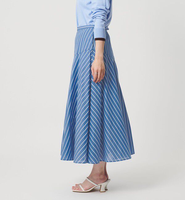 UNITED ARROWS「クリーン ストライプ マリンスカート」|フレア|