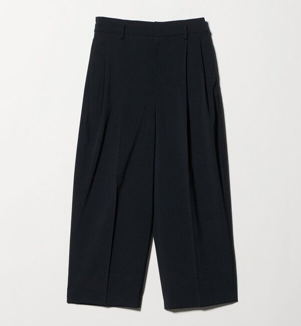 UNITED ARROWS「タック テーパード クロップド パンツ」|チノ|NAVY