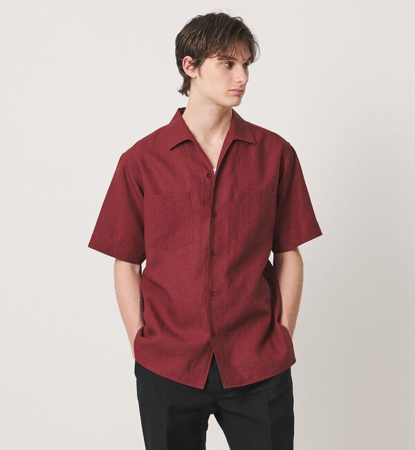 UNITED ARROWS「トリアセテート/ポリエステル ツイル オープンカラーシャツ」|シャツ・ブラウス|