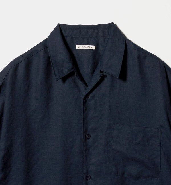 UNITED ARROWS「トリアセテート/ポリエステル ツイル オープンカラーシャツ」|シャツ・ブラウス|