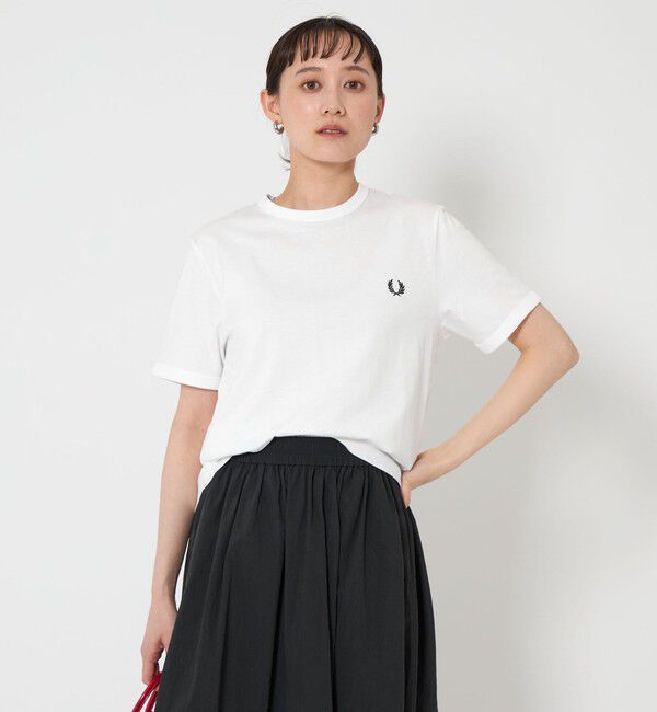 UNITED ARROWS green label relaxing「＜FRED PERRY＞リンガー Tシャツ」|Tシャツ・カットソー|WHITE
